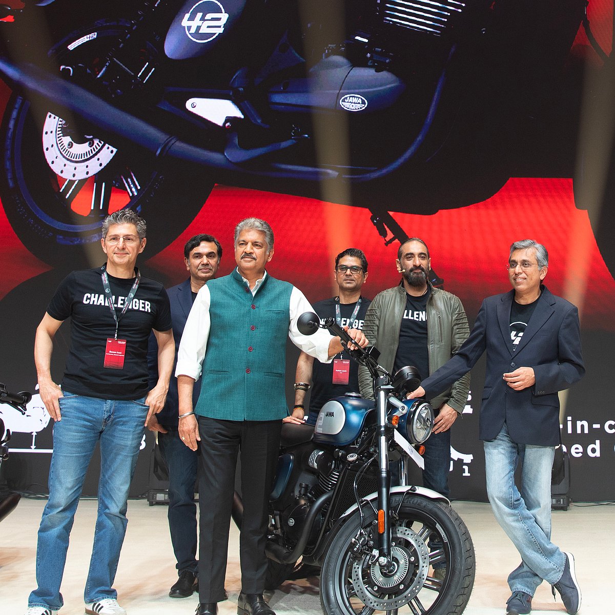 Jawa 42 FJ - Anand Mahindra at the launch event